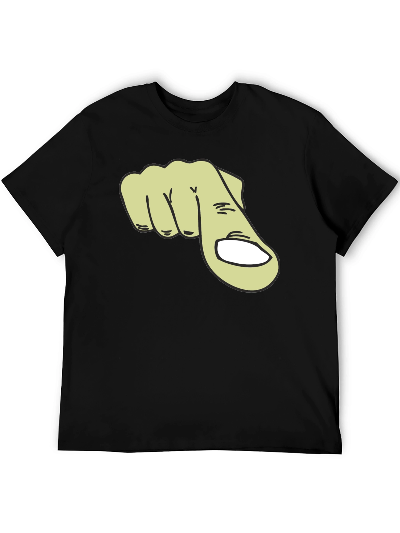 Pointing Finger Graphic T-Shirt - Black