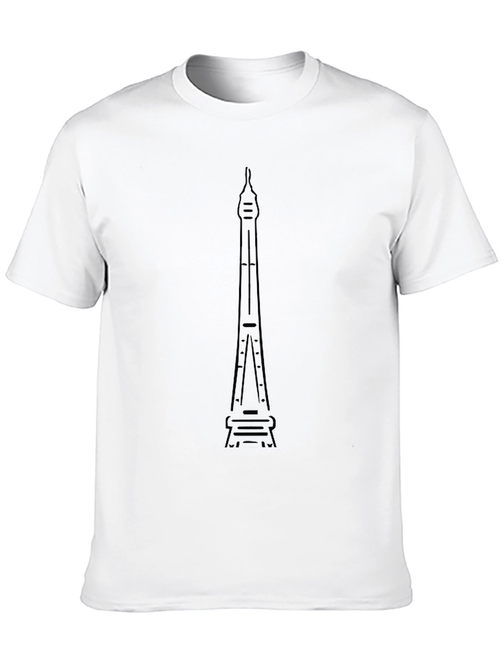 Black Graphic Tee - Tower Outline Print