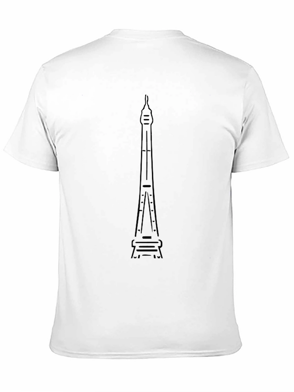 Black Graphic Tee - Tower Outline Print