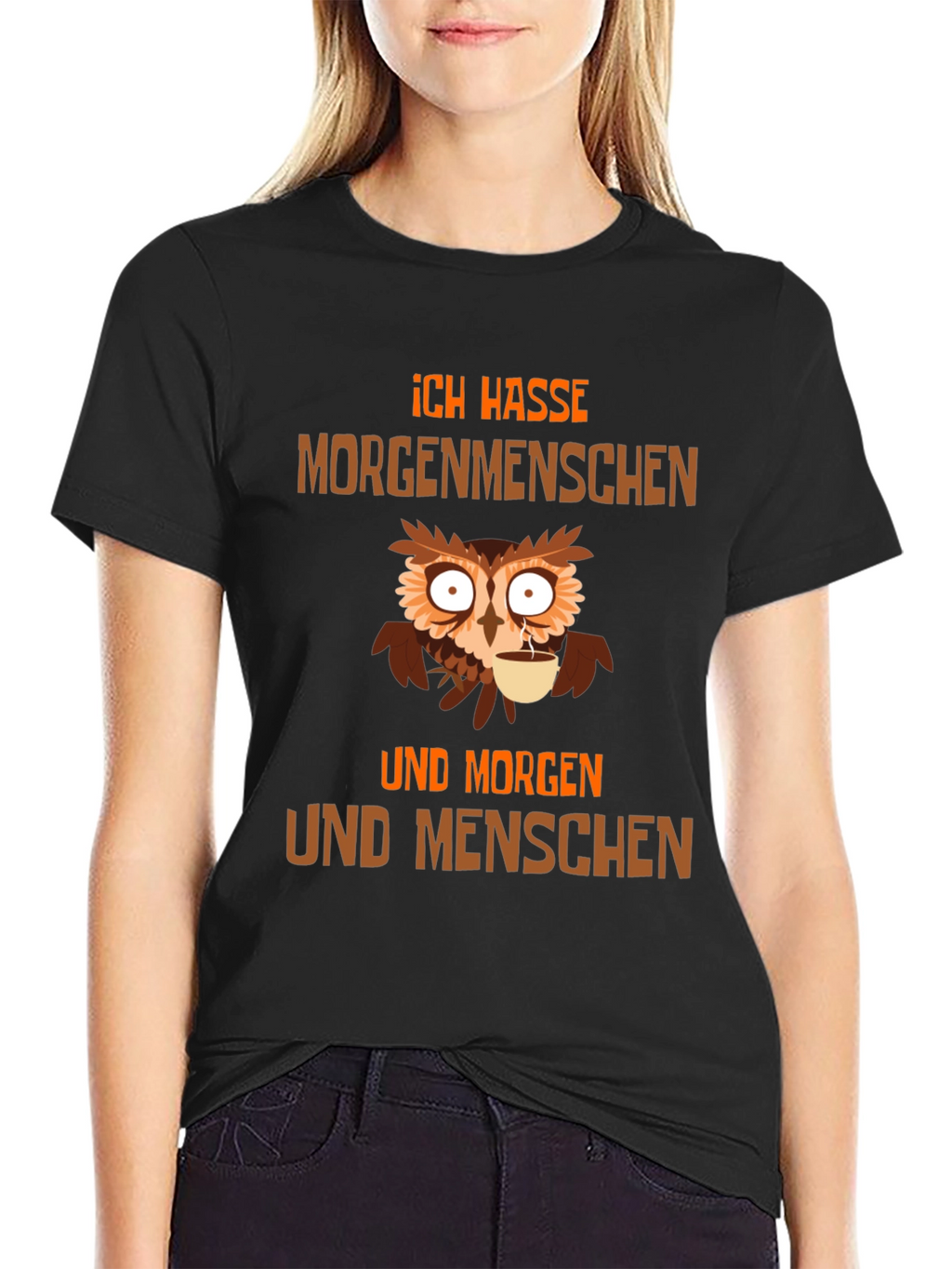Ich Hasse Morgenmenschen Owl T-Shirt