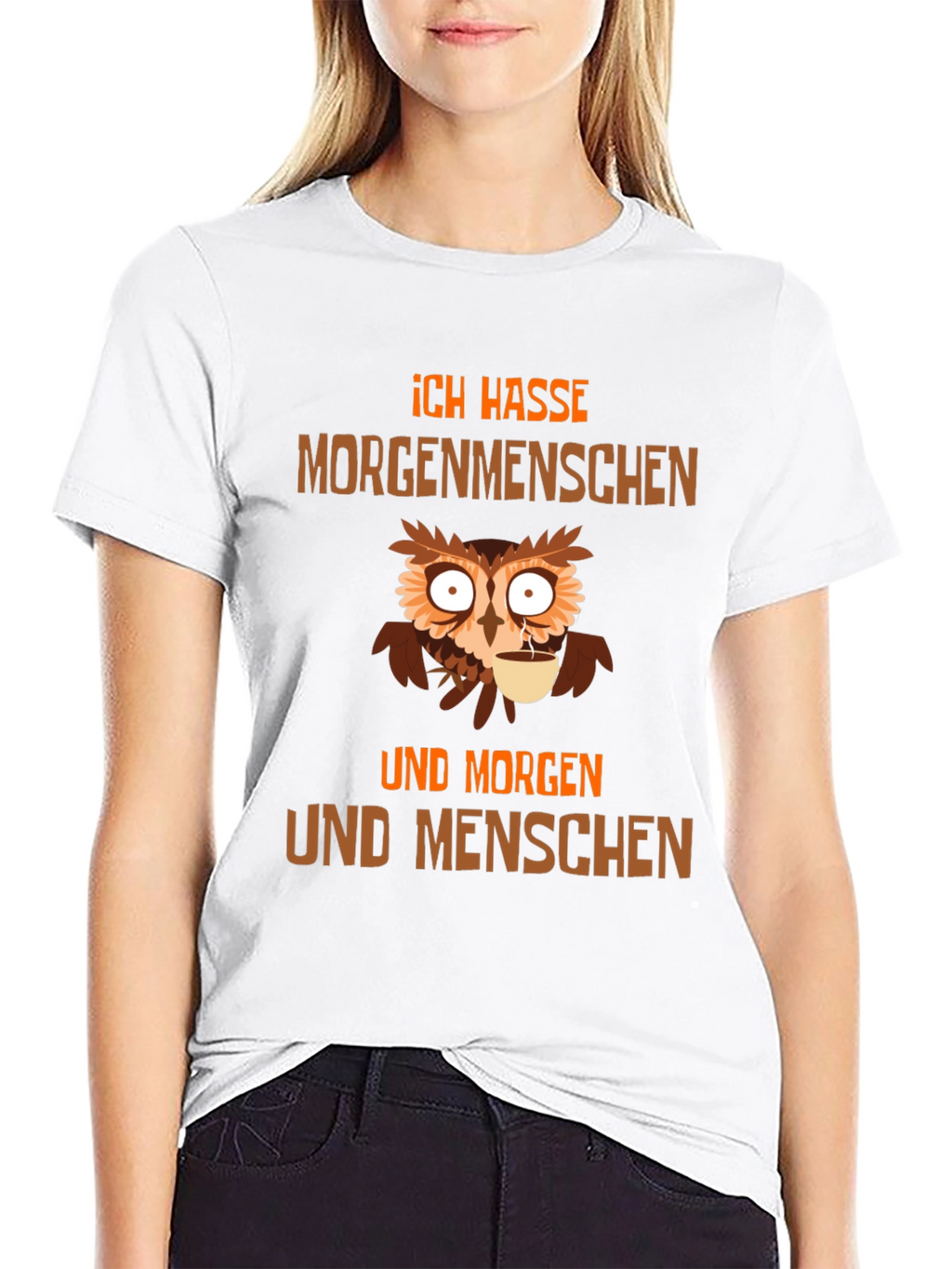 Ich Hasse Morgenmenschen Owl T-Shirt