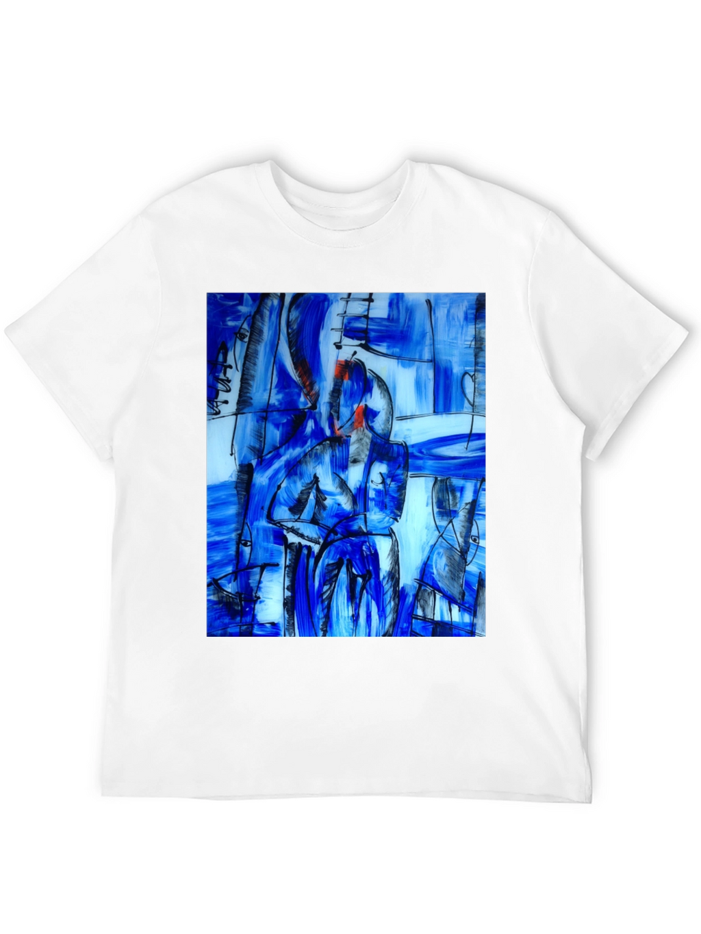 Abstract Art Print Black T-Shirt