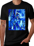 Abstract Art Print Black T-Shirt