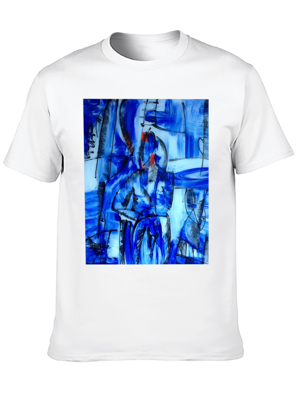 Abstract Art Print Black T-Shirt