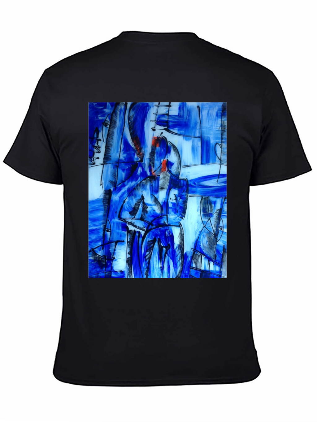 Abstract Art Print Black T-Shirt