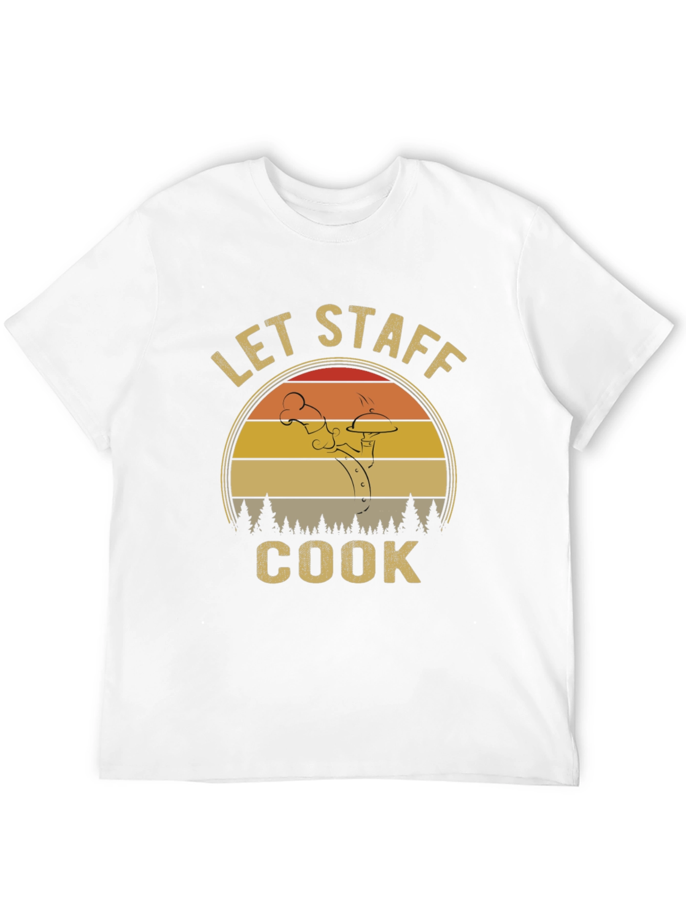 Let Staff Cook T-Shirt - Retro Chef Design