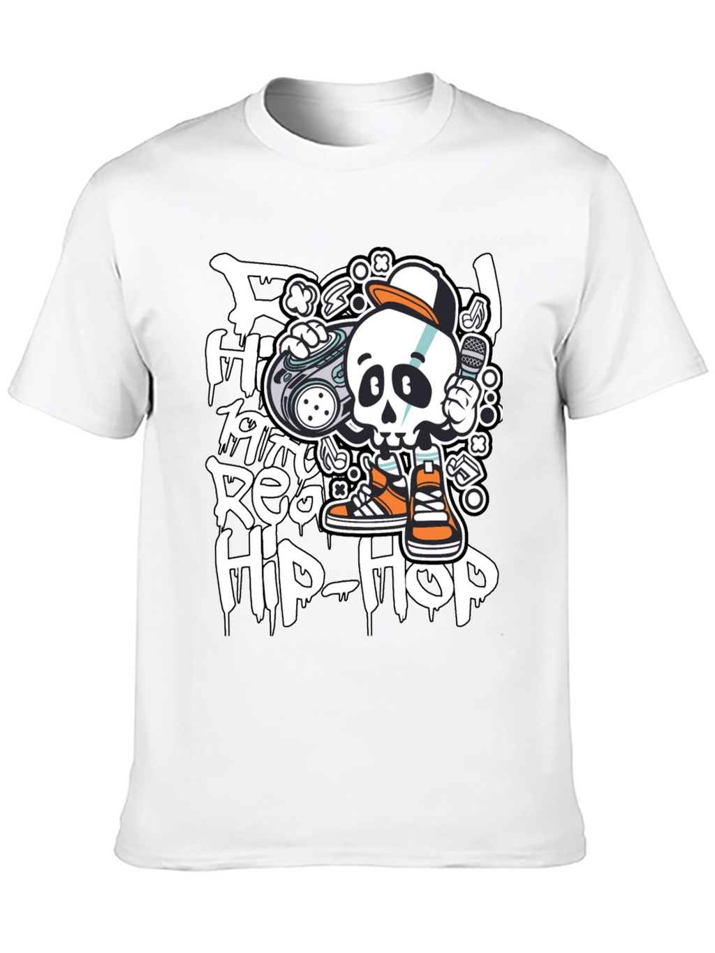 Real Hip-Hop Skeleton Graphic T-Shirt