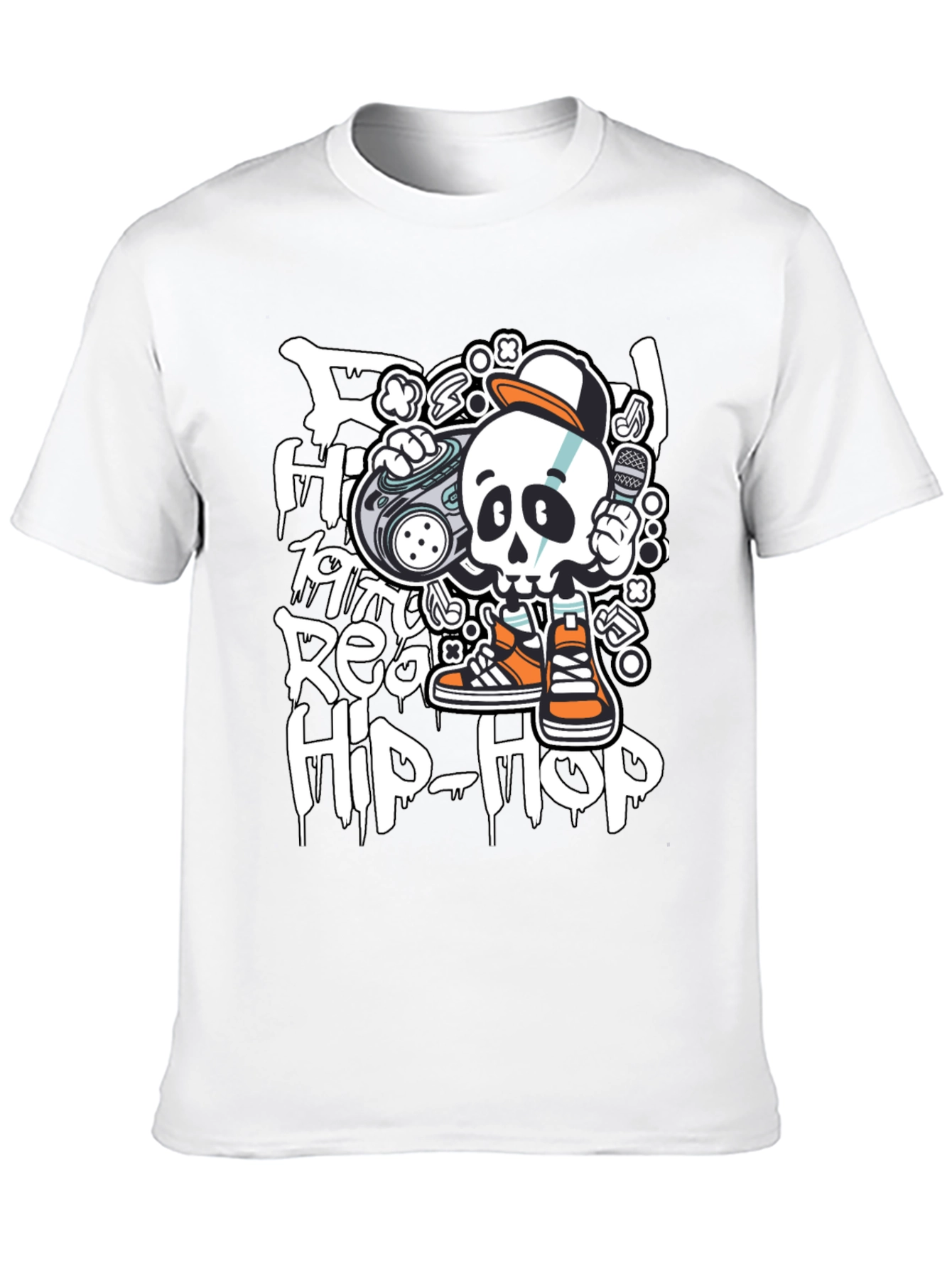 Real Hip-Hop Skeleton Graphic T-Shirt