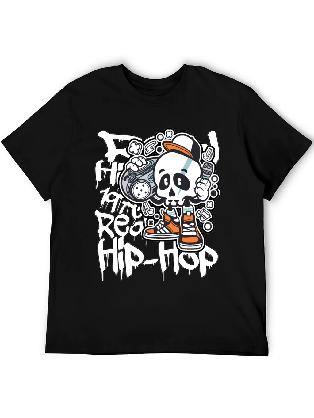 Real Hip-Hop Skeleton Graphic T-Shirt