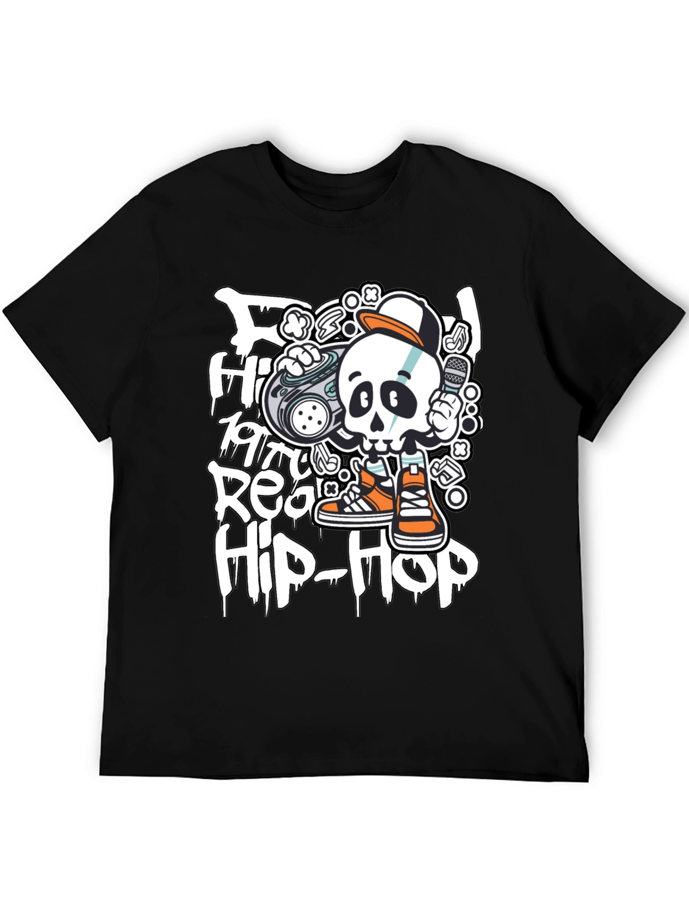 Real Hip-Hop Skeleton Graphic T-Shirt