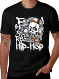 Real Hip-Hop Skeleton Graphic T-Shirt