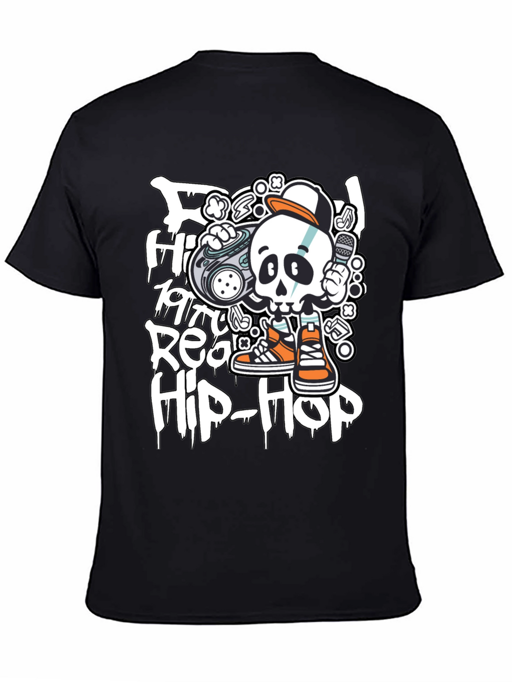Real Hip-Hop Skeleton Graphic T-Shirt