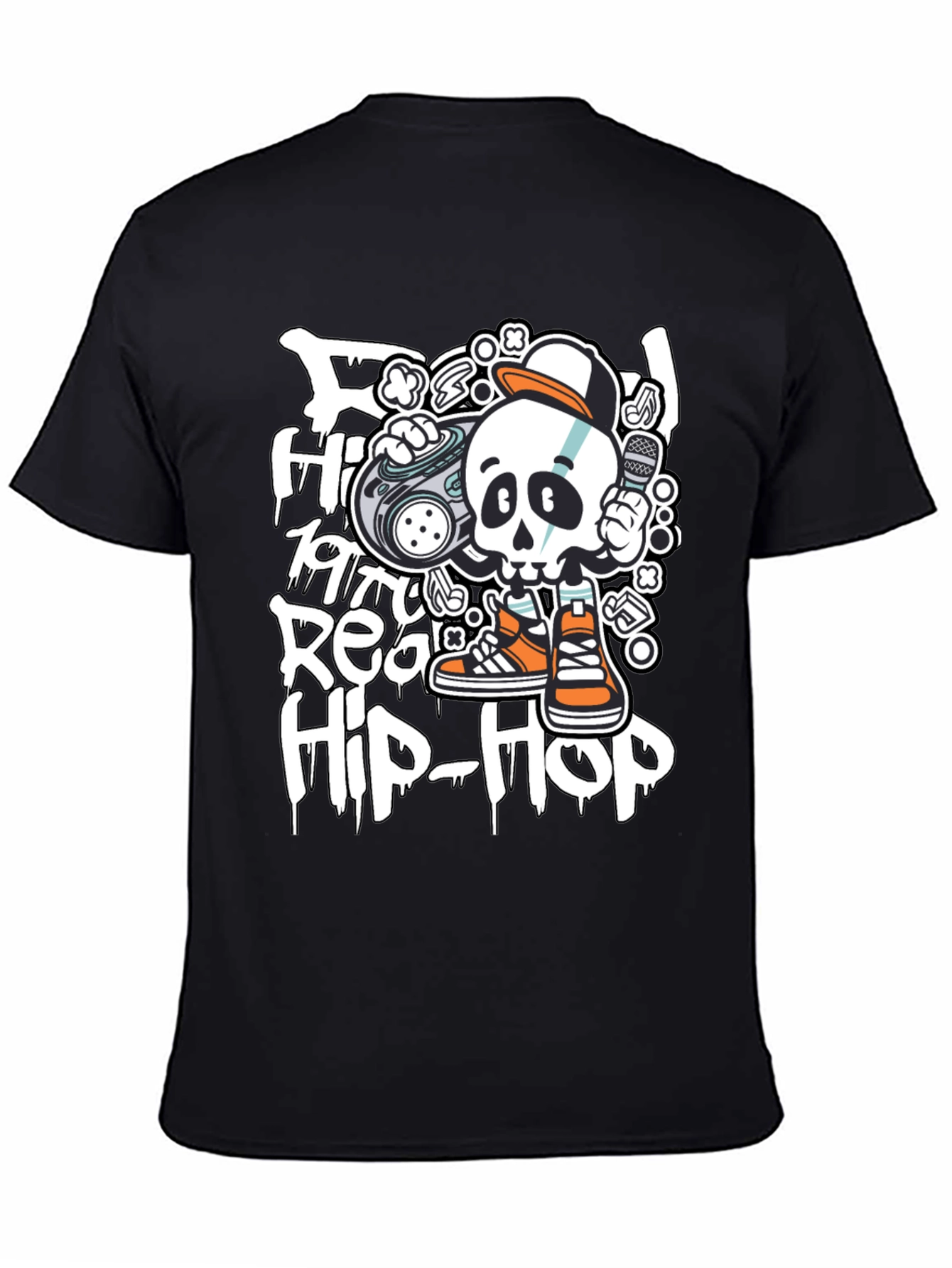 Real Hip-Hop Skeleton Graphic T-Shirt