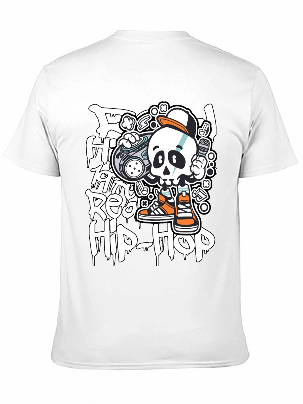 Real Hip-Hop Skeleton Graphic T-Shirt