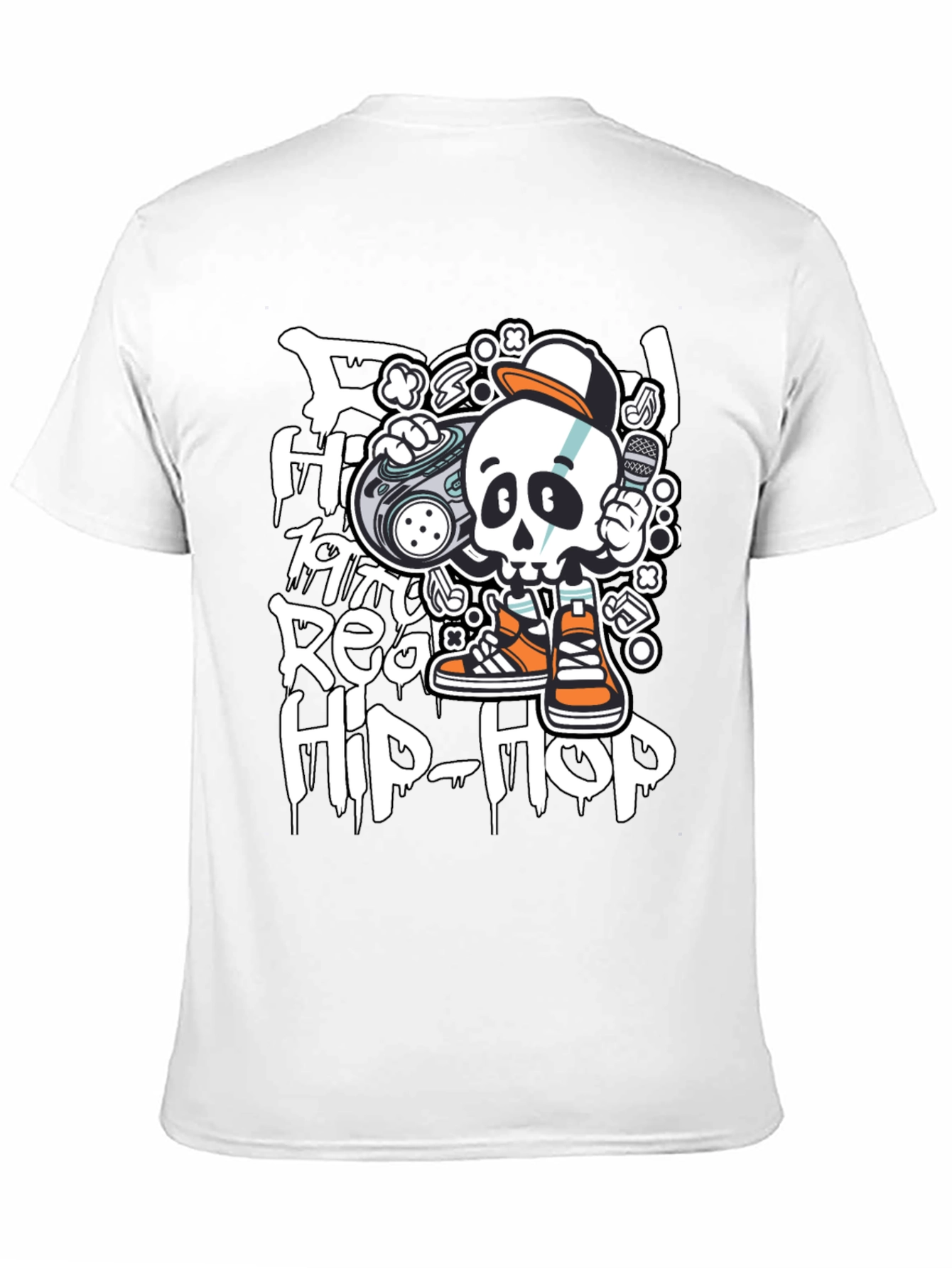 Real Hip-Hop Skeleton Graphic T-Shirt