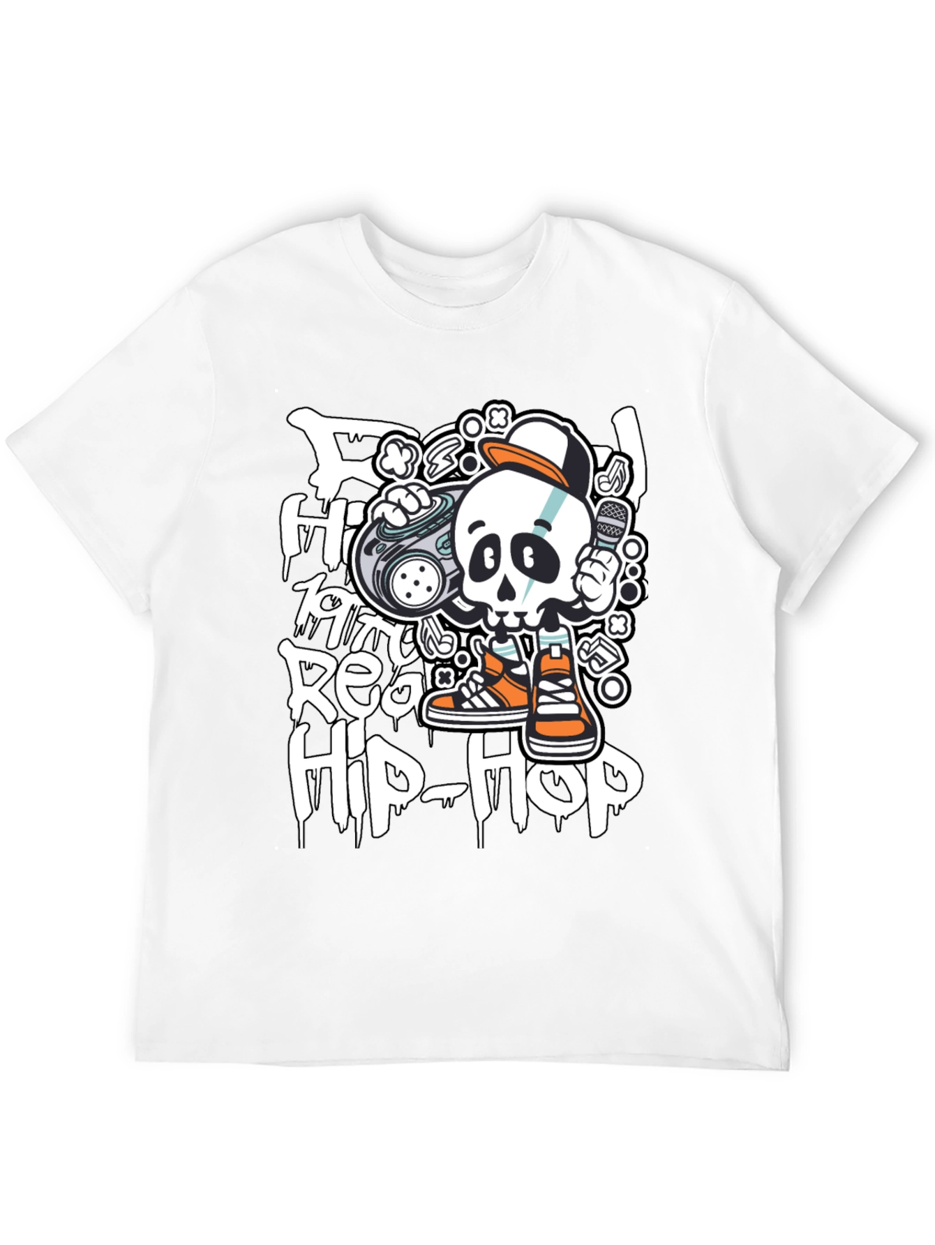 Real Hip-Hop Skeleton Graphic T-Shirt