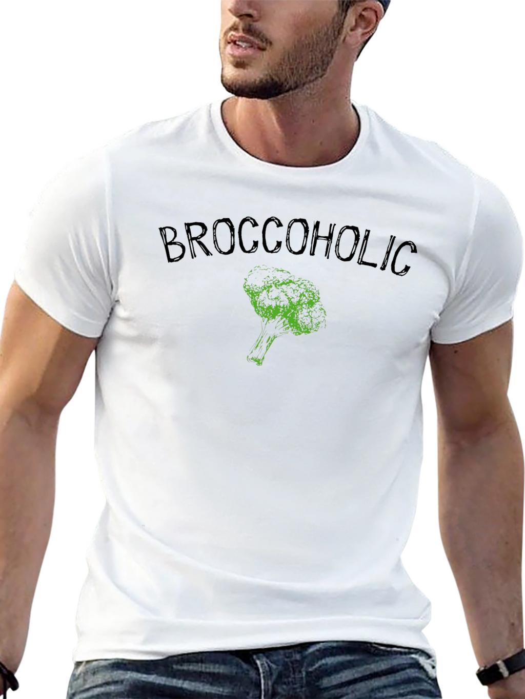 Broccoholic Graphic Tee - Funny Broccoli Lover Shirt