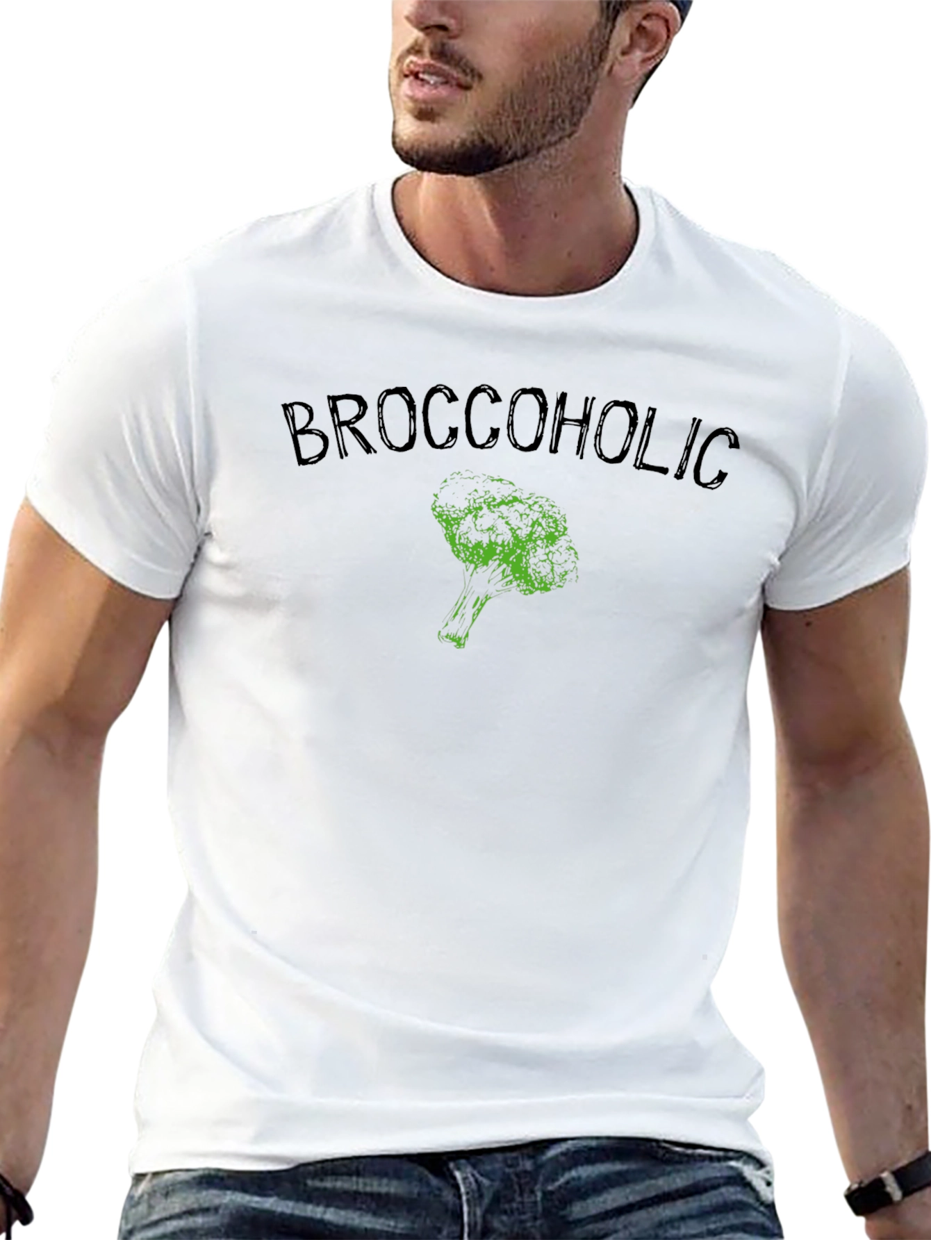 Broccoholic Graphic Tee - Funny Broccoli Lover Shirt