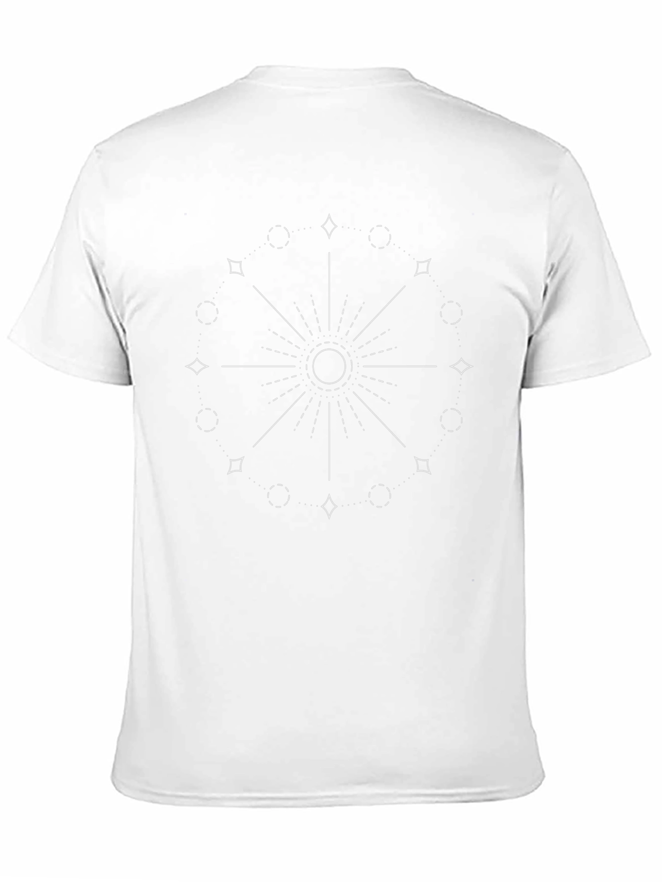 Geometric Sunburst Graphic Black T-Shirt