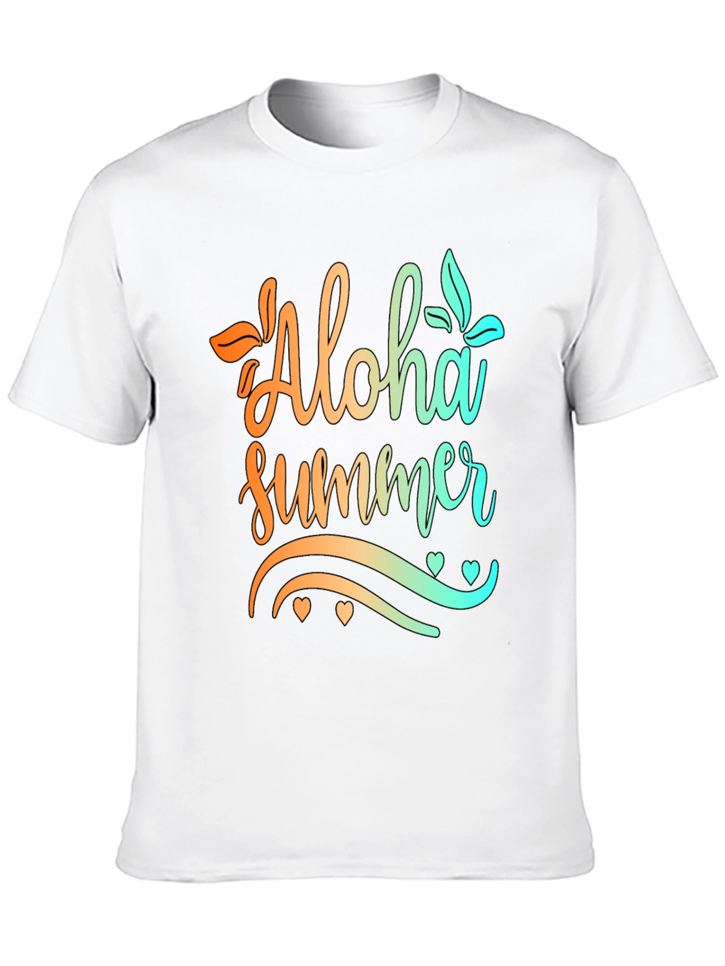 Aloha Summer Graphic Print Black T-Shirt