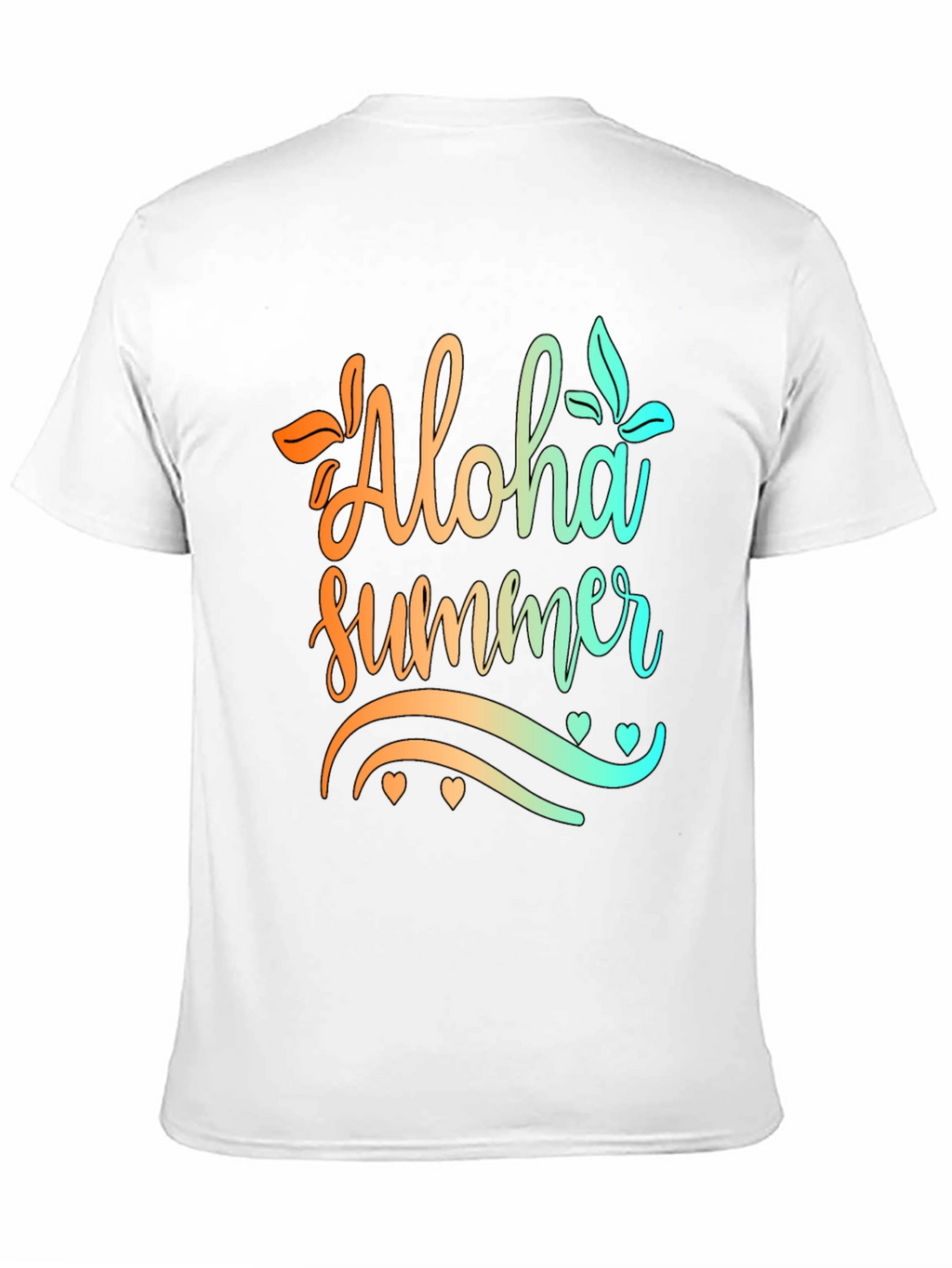 Aloha Summer Graphic Print Black T-Shirt