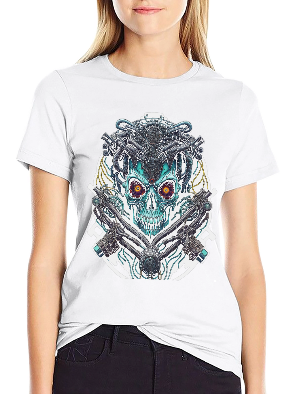 Cyberpunk Skull Graphic Tee