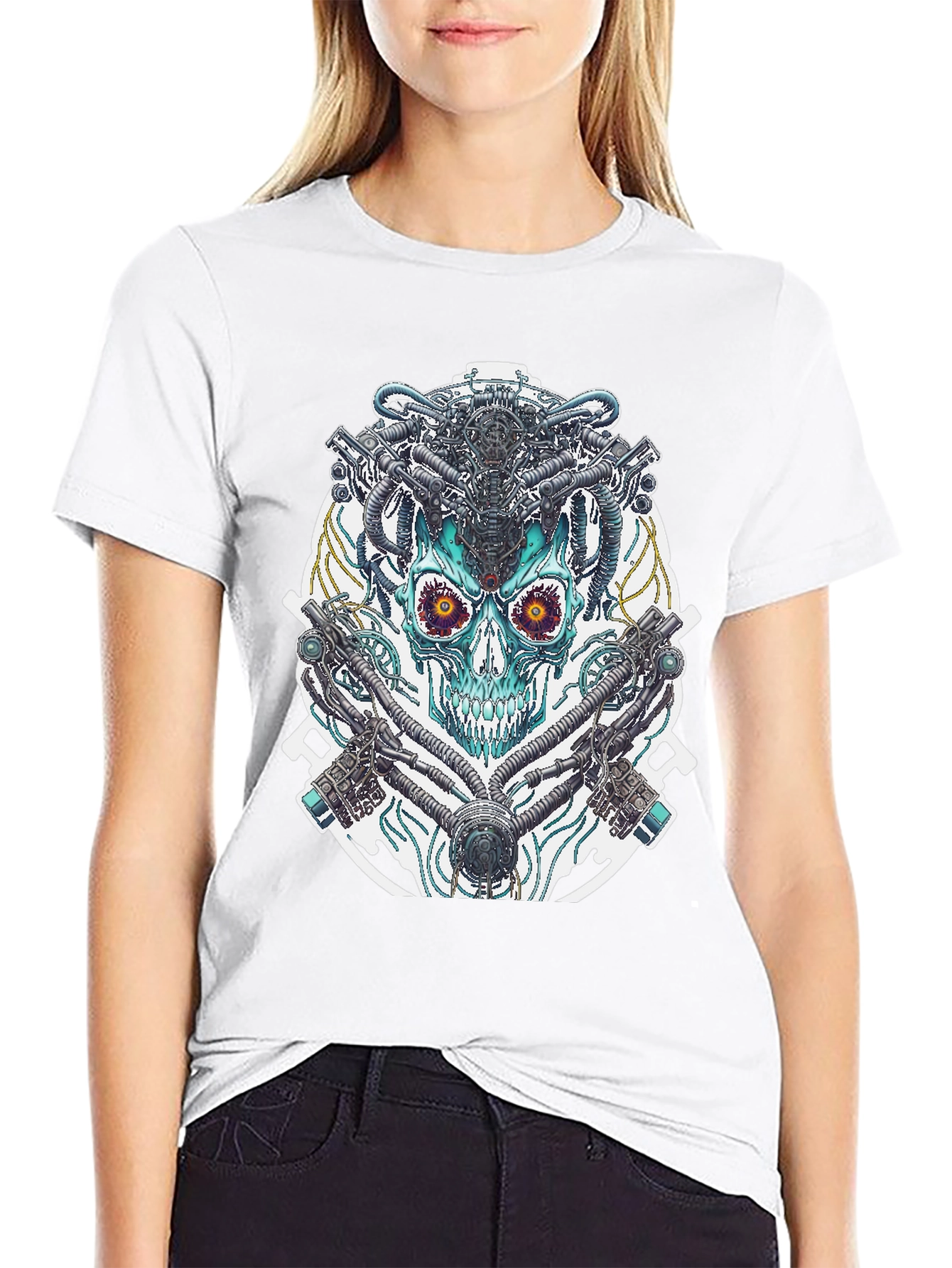 Cyberpunk Skull Graphic Tee