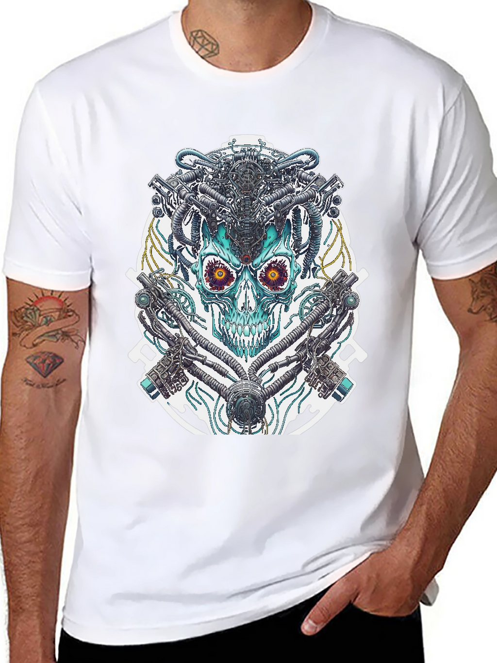 Cyberpunk Skull Graphic Tee