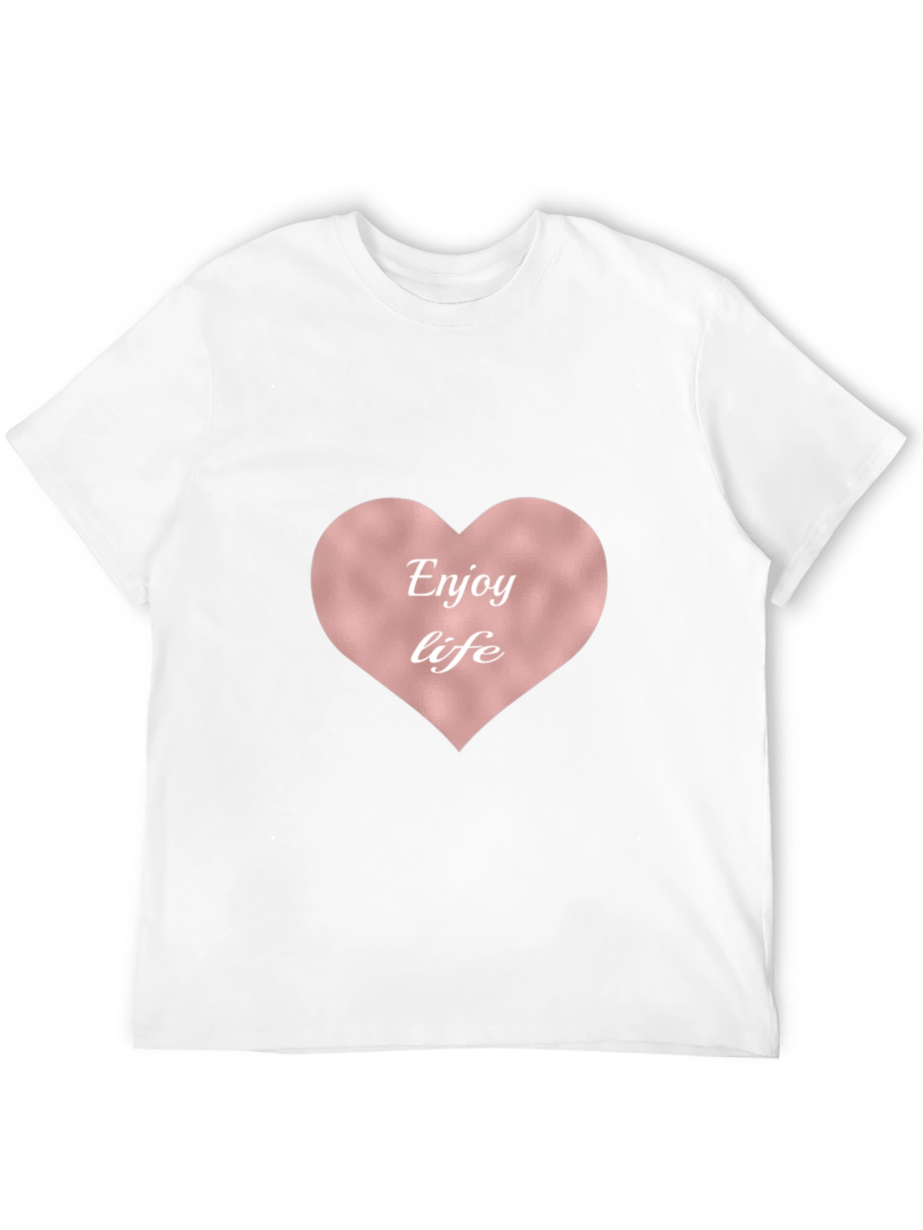 Enjoy Life Heart Tee - Stylish & Comfortable