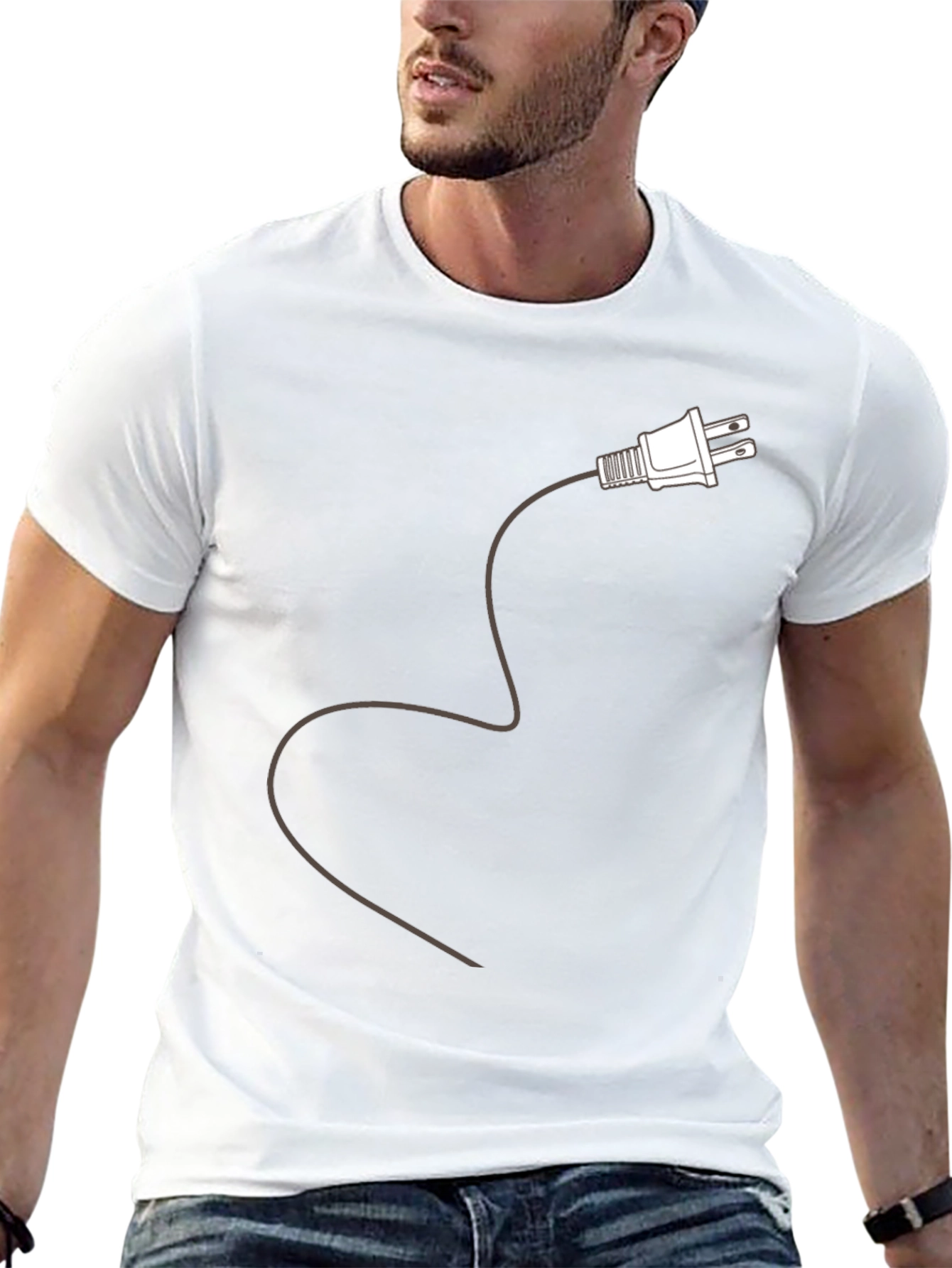 Plug In T-Shirt - Electric Power Novelty Tee