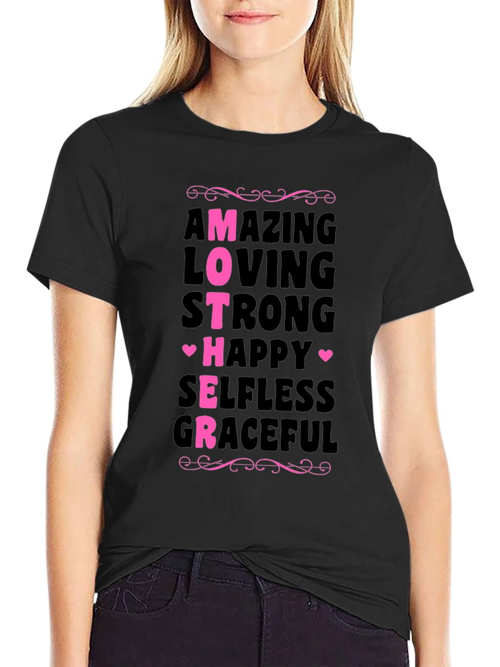 Amazing Mother T-Shirt - Loving Strong Graceful