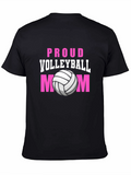 Proud Volleyball Mom Graphic T-Shirt