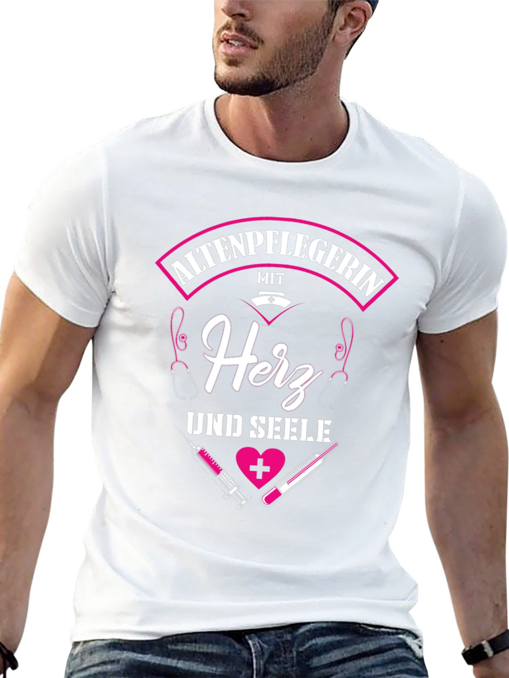 Altenpflegerin Heart & Soul Graphic Tee