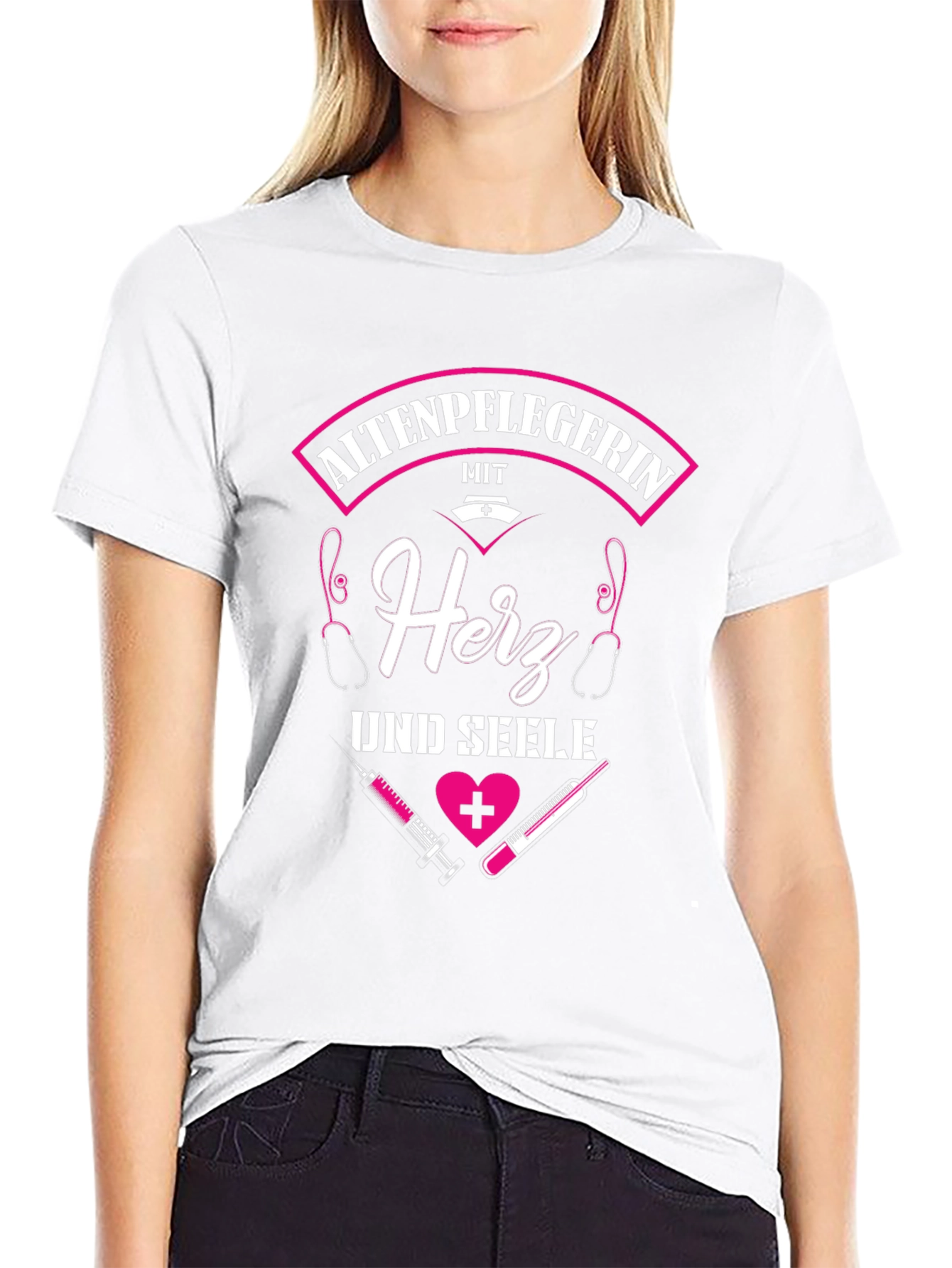 Altenpflegerin Heart & Soul Graphic Tee