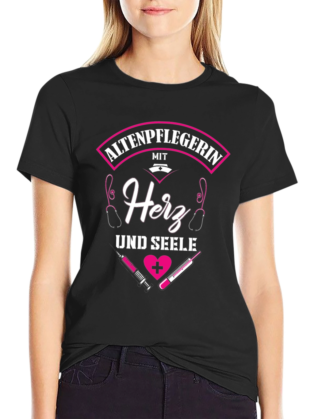 Altenpflegerin Heart & Soul Graphic Tee