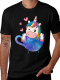 Unicorn In Tea Cup Graphic Tee