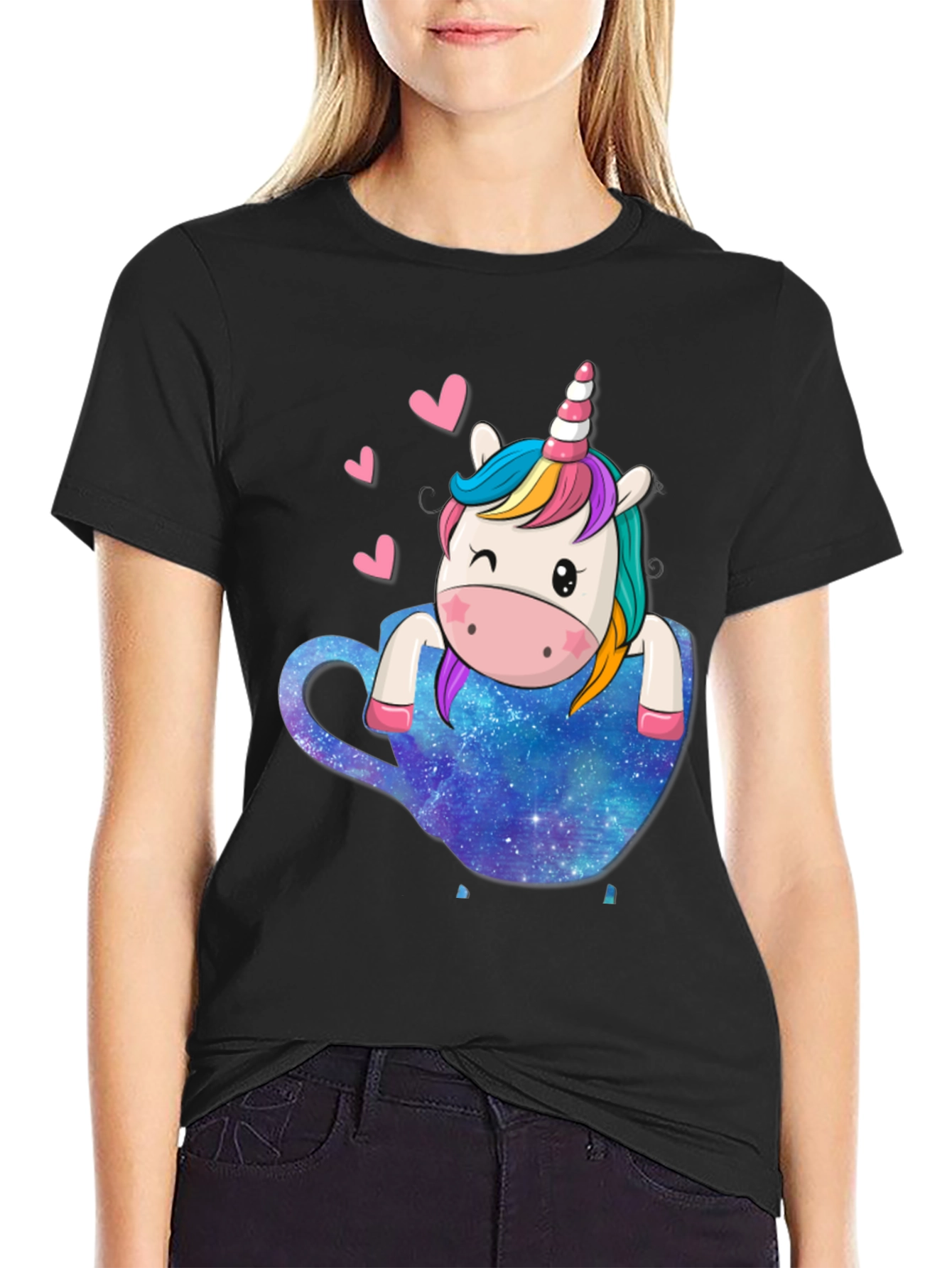Unicorn In Tea Cup Graphic Tee