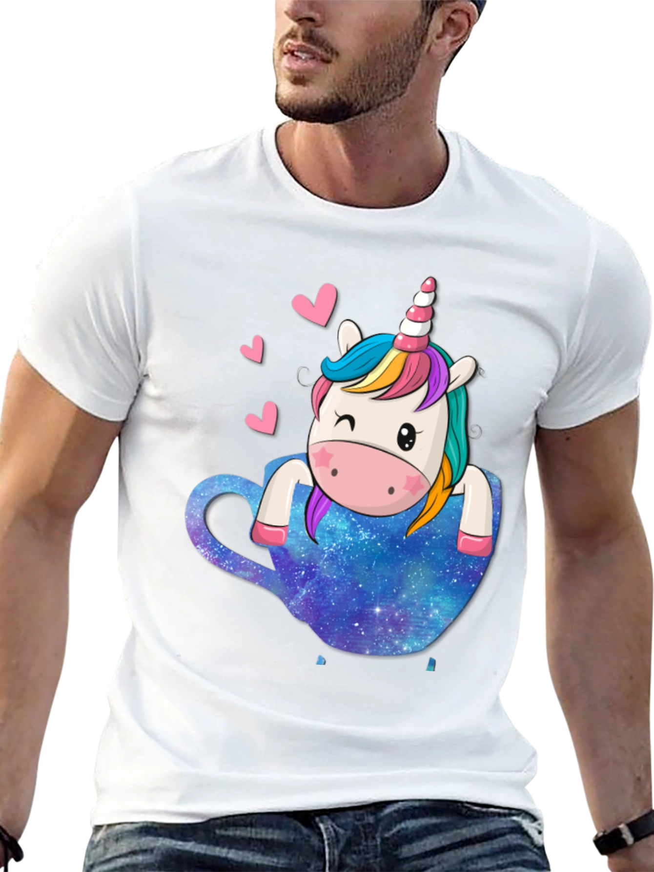 Unicorn In Tea Cup Graphic Tee