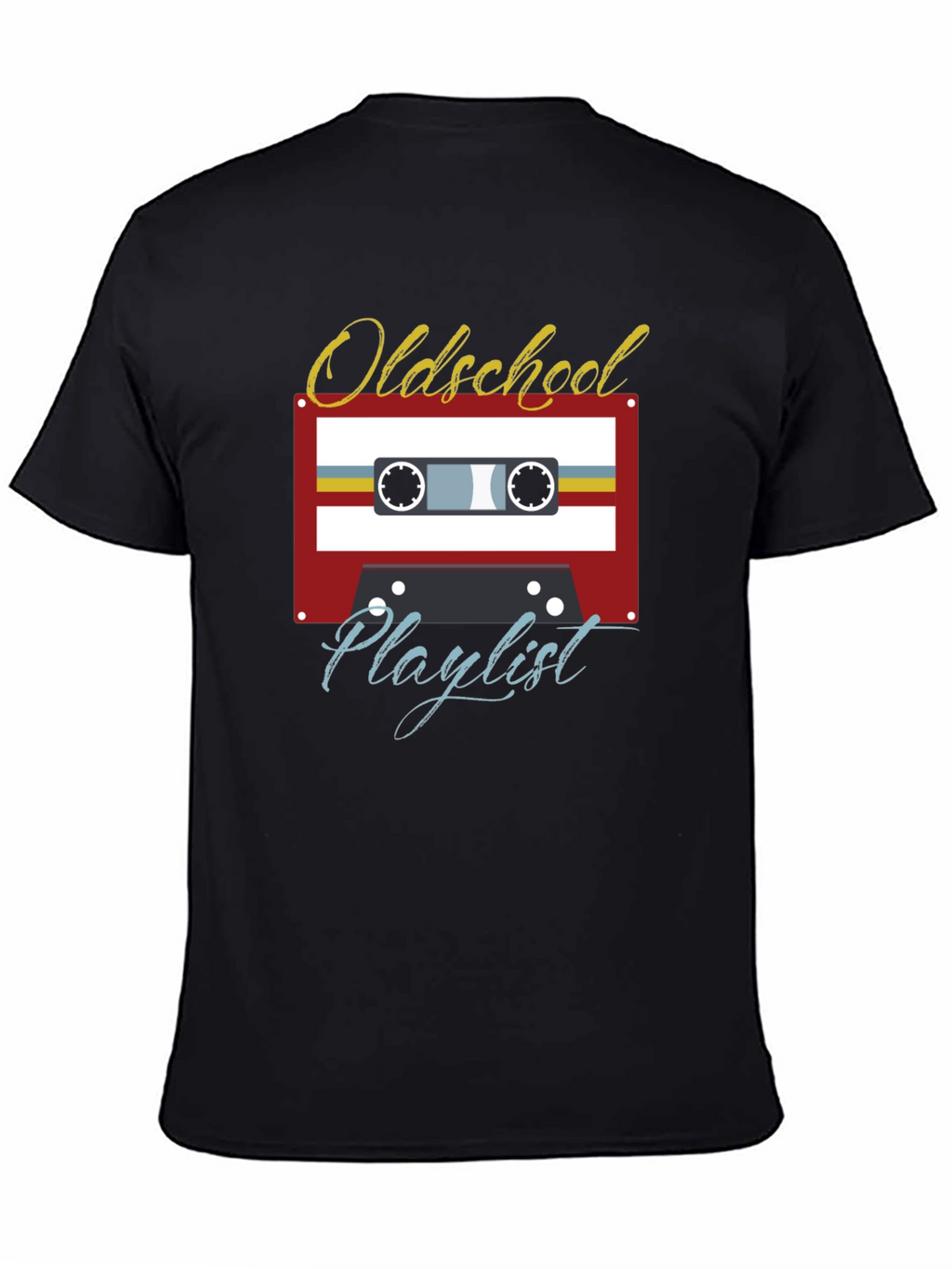 Oldschool Playlist T-Shirt - Retro Cassette Design