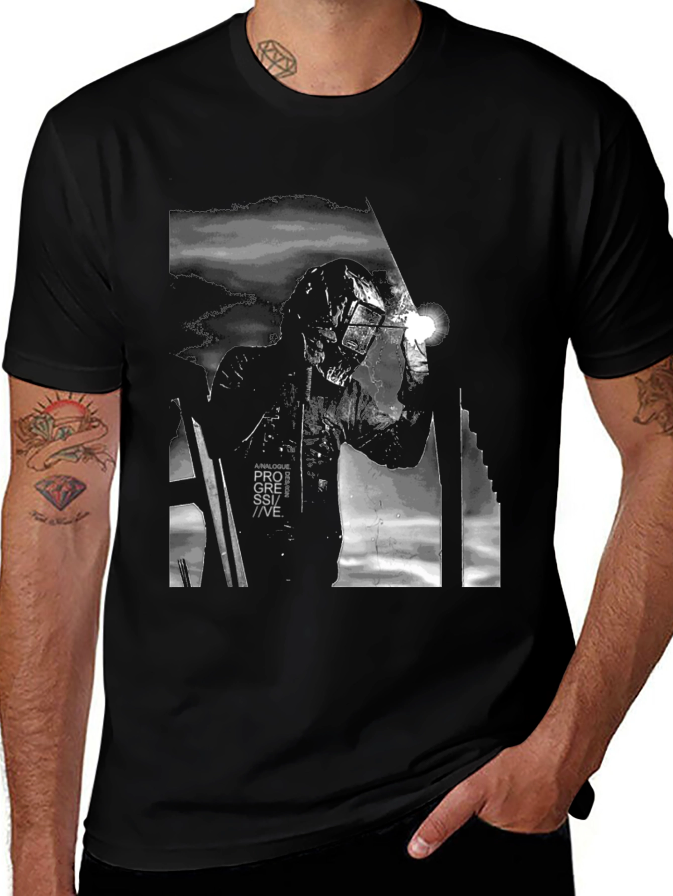 Progressive Welder Graphic Tee - Black