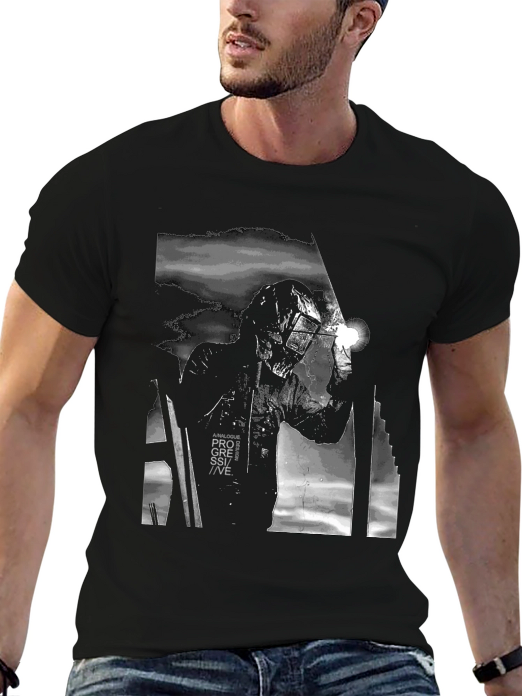 Progressive Welder Graphic Tee - Black