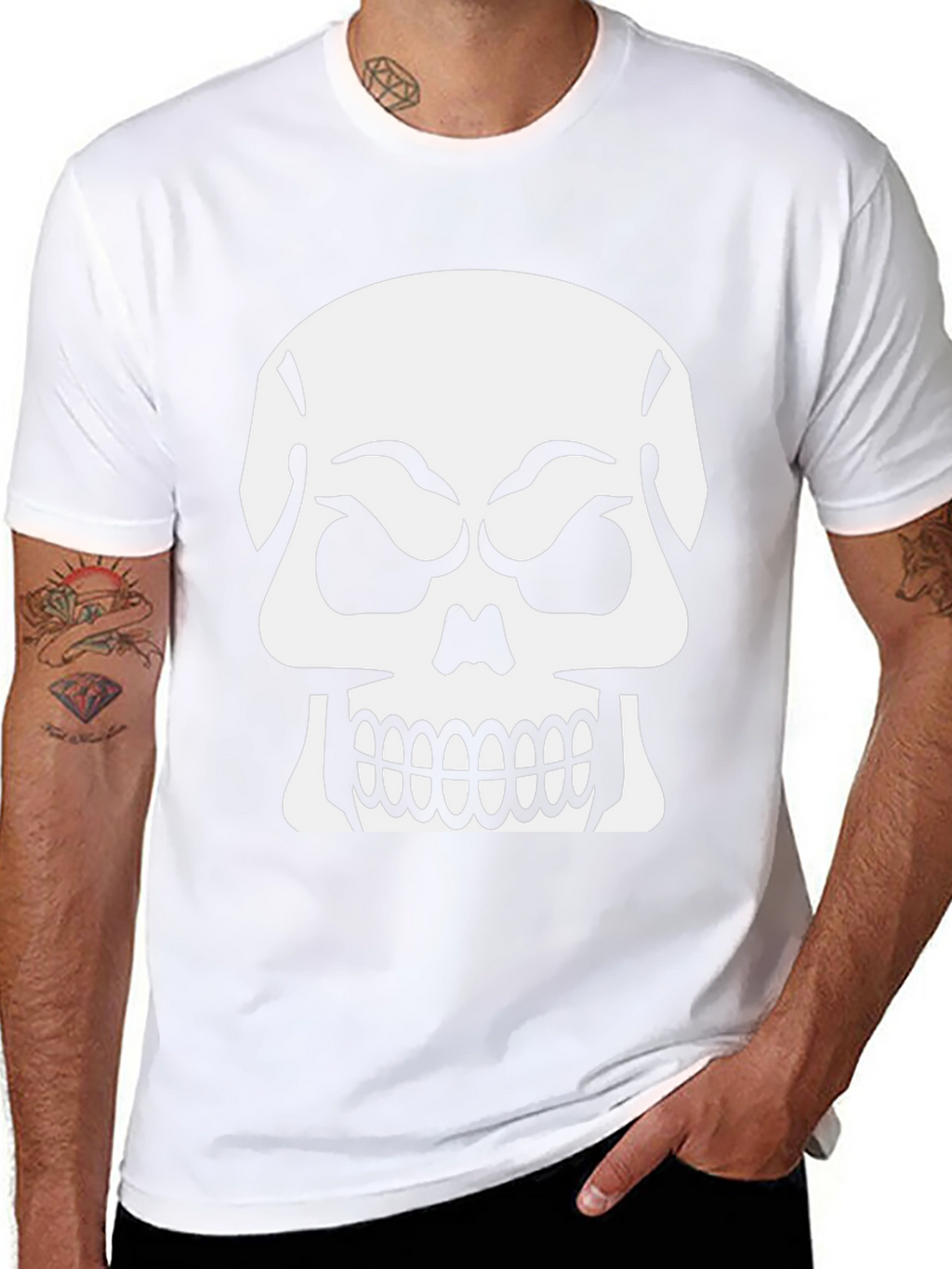 Skull Graphic T-Shirt - Black Cotton Tee