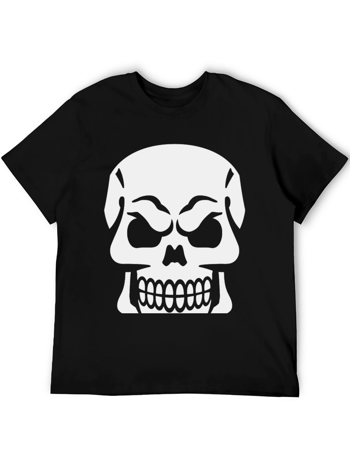 Skull Graphic T-Shirt - Black Cotton Tee
