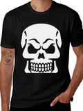 Skull Graphic T-Shirt - Black Cotton Tee