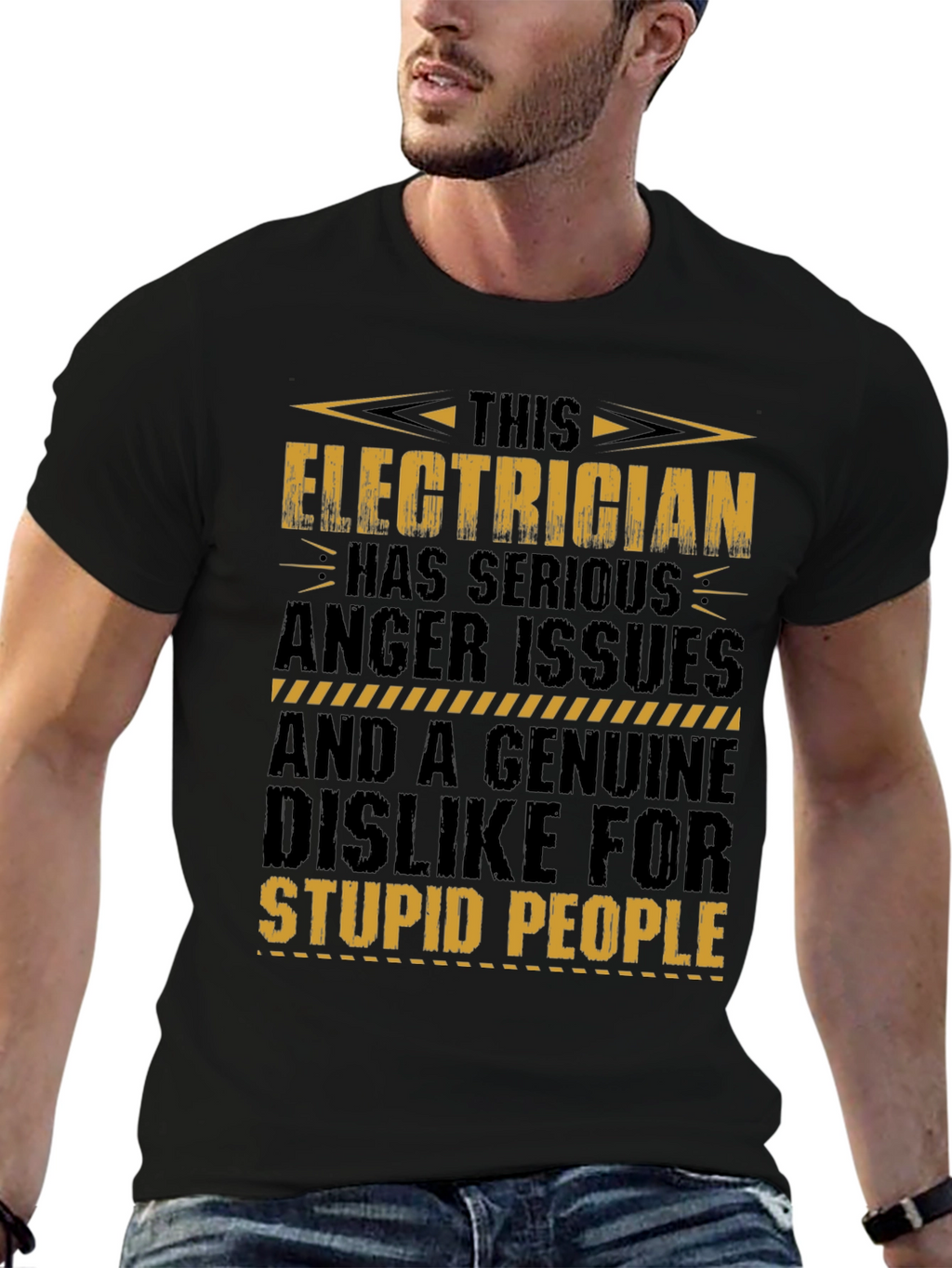 Electrician T-Shirt: Serious Anger Issues Funny Tee