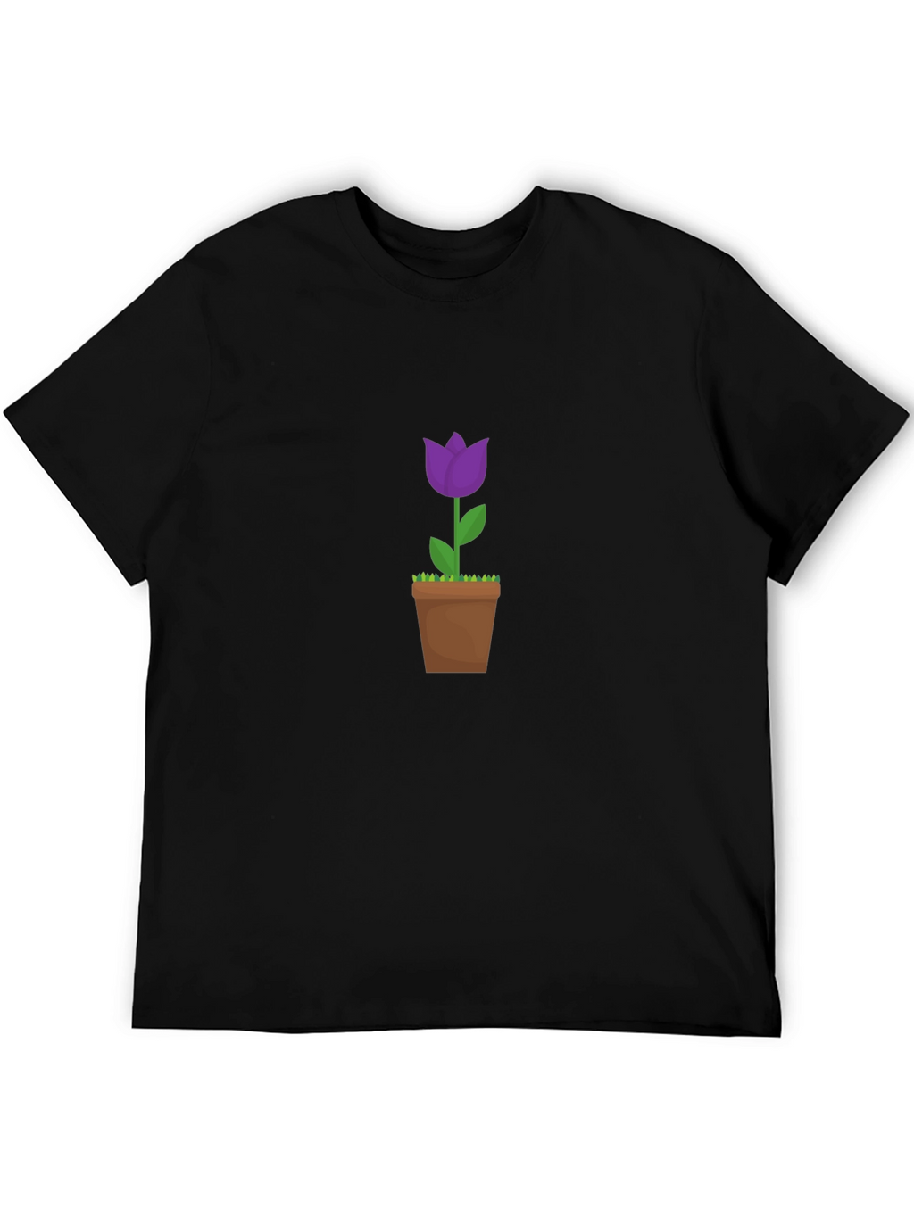 Tulip in Pot Graphic Tee - Black