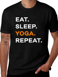 Eat Sleep Yoga Repeat T-Shirt - Soft Cotton Blend