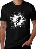 Skateboarder Splash Graphic Tee - Black