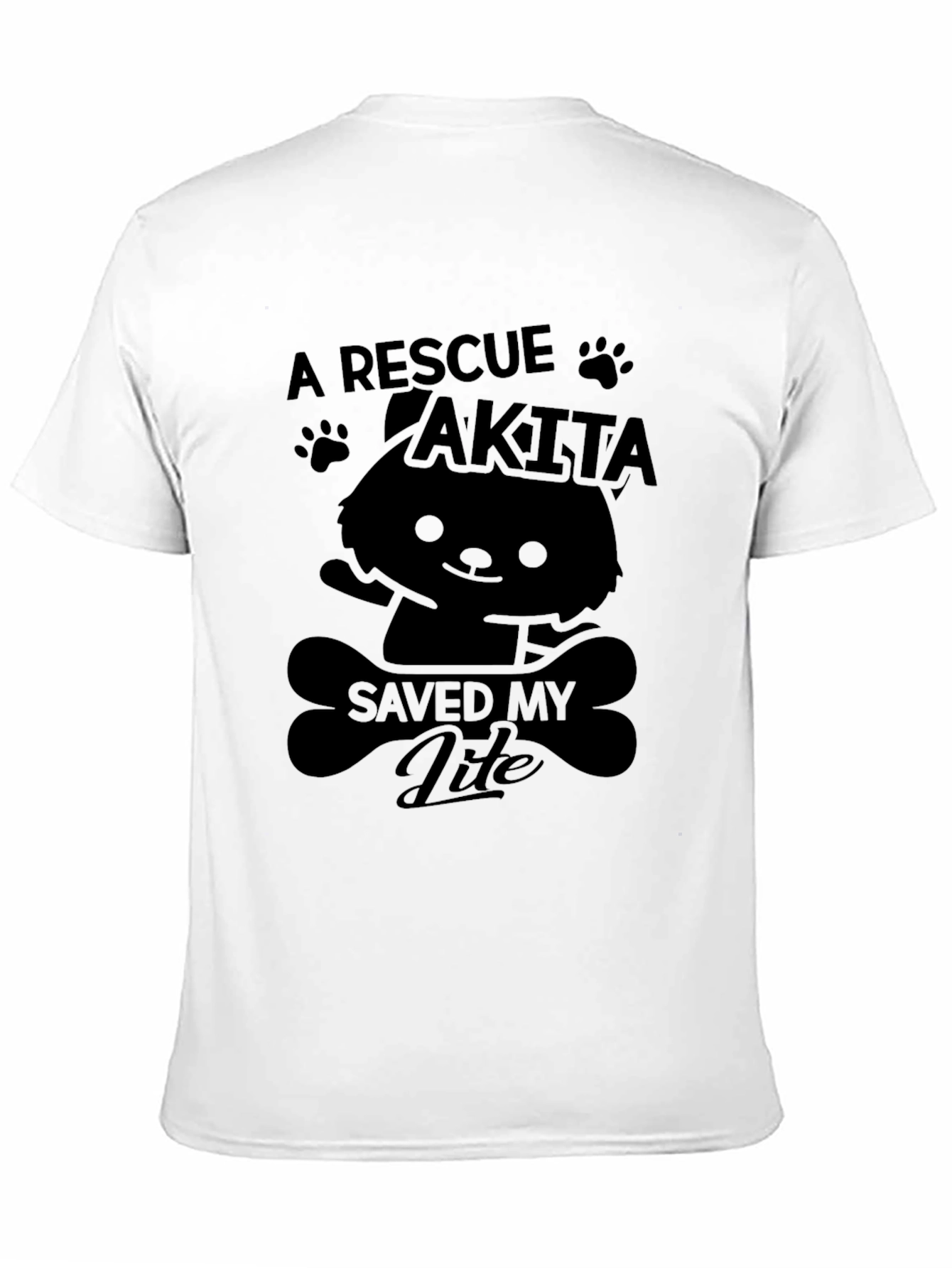 A Rescue Akita Saved My Life Black T-Shirt