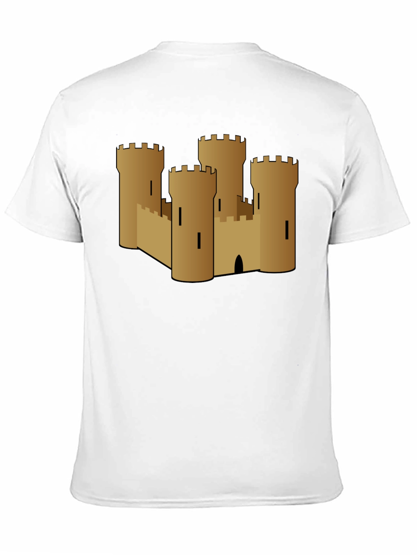 Castle Graphic Tee - Black Cotton T-Shirt